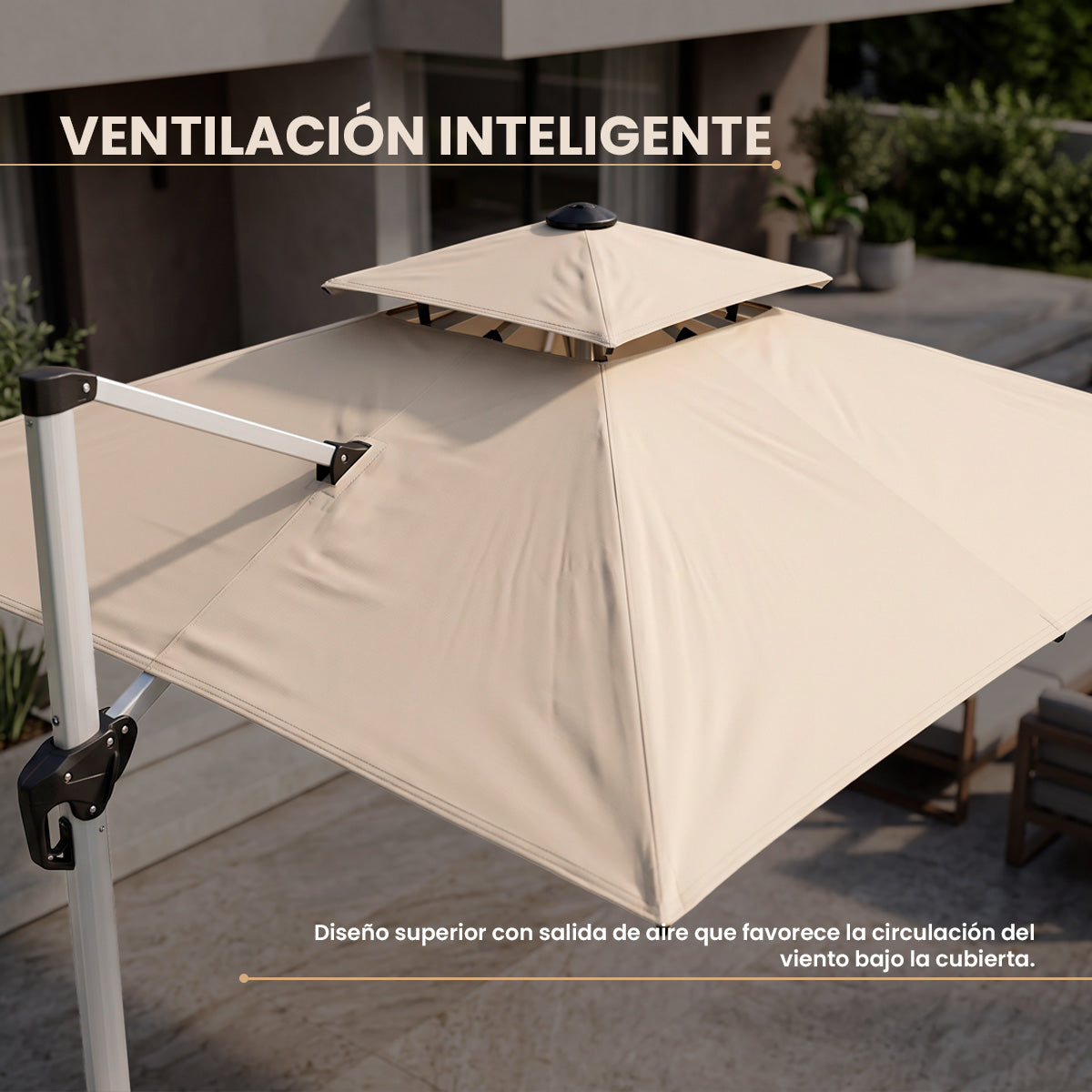 Sombrilla para Jardín Cuadrada Eclipse