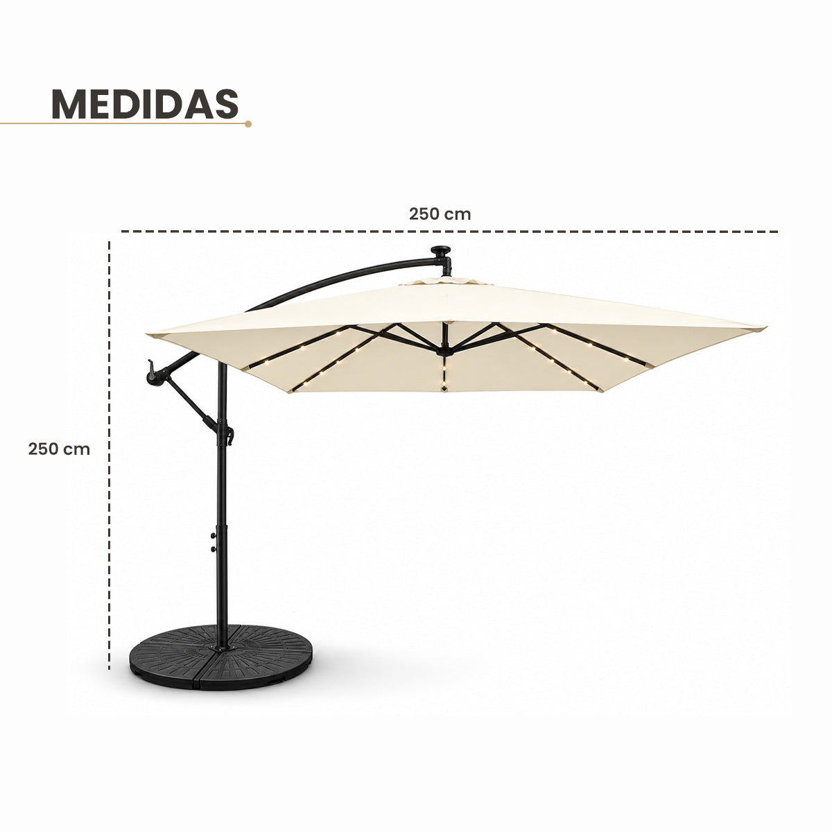 Sombrilla para Jardín Lateral Sunarm