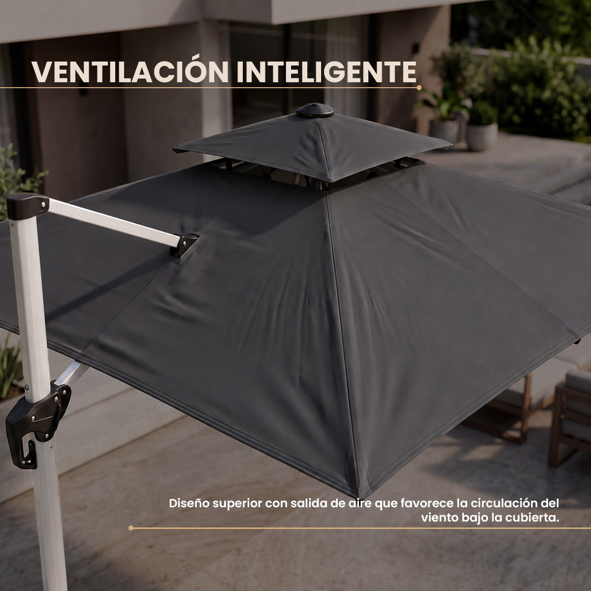 Sombrilla para Jardín Cuadrada Eclipse