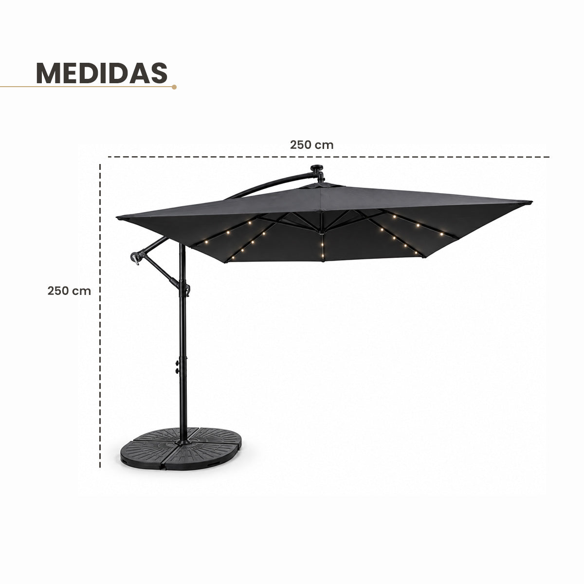 Sombrilla para Jardín Lateral Sunarm