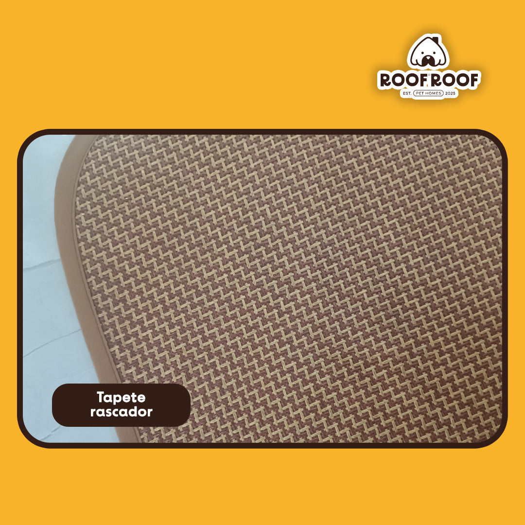 Casa y Cama De Plástico para Gato con Rascador