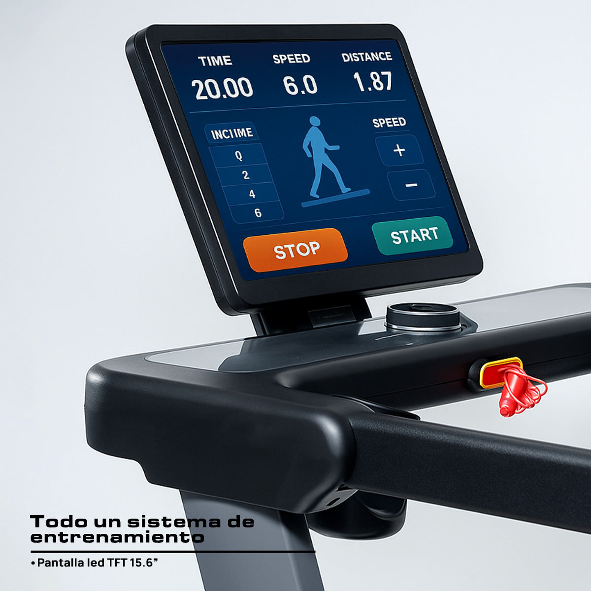 CAMINADORA ELÉCTRICA VEL 1-18KM/H CON INCLINACIÓN, PANTALLA LCD MOTOR 2.0HP