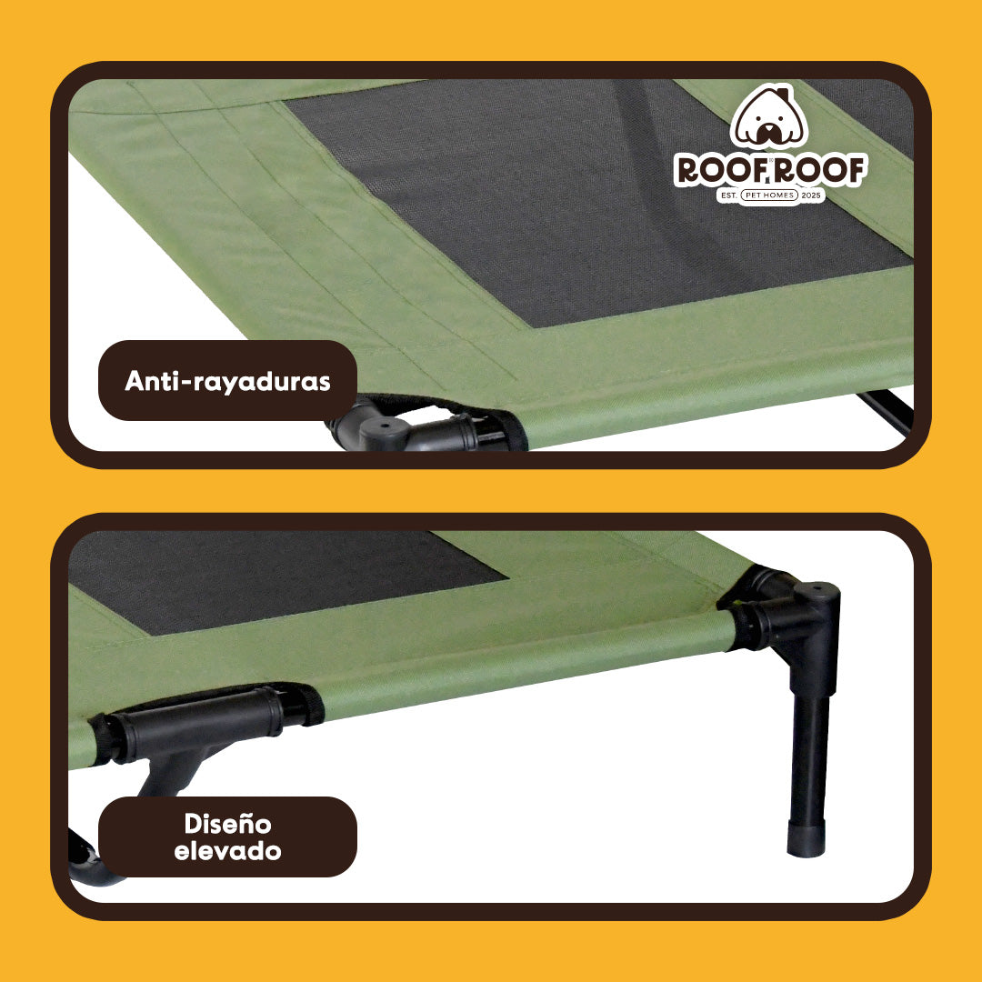 Cama Elevada con Toldo para perro, portátil