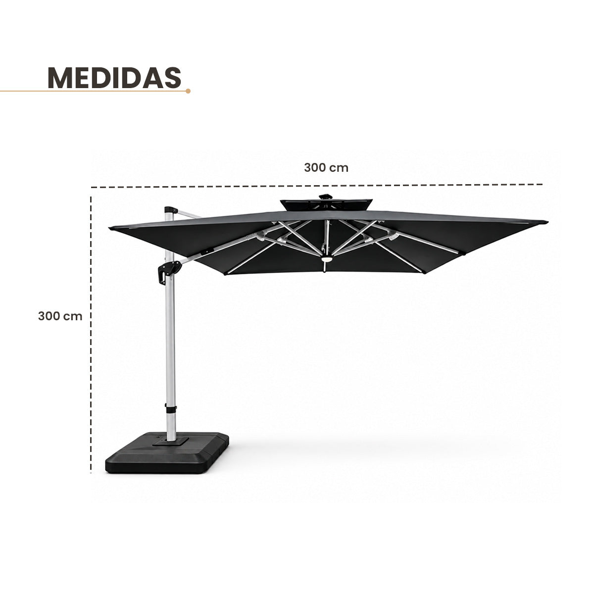 Sombrilla para Jardín Cuadrada Eclipse