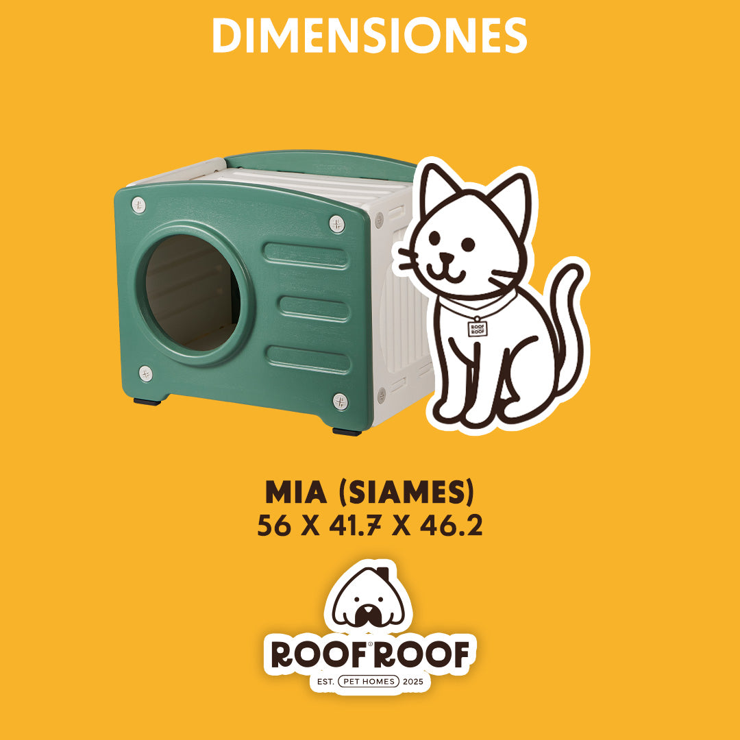 Casa y Cama De Plástico para Gato con Rascador