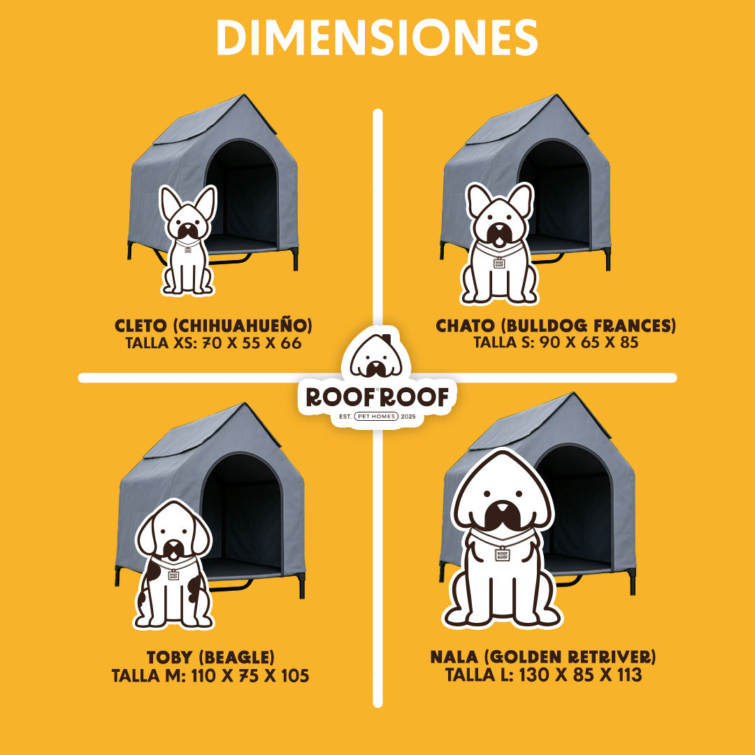 Casa campaña para perros portátil, piso elevado