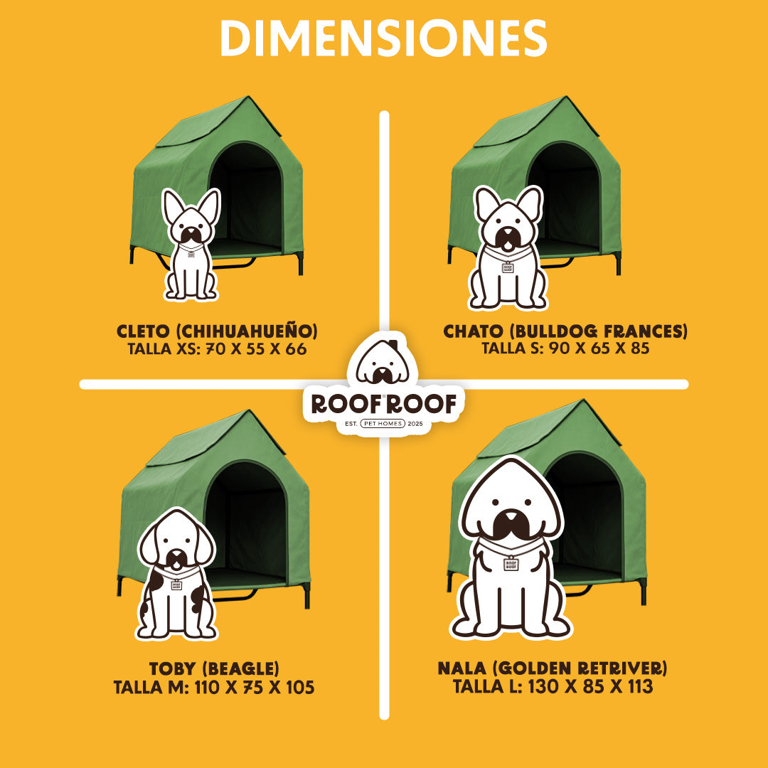 Casa campaña para perros portátil, piso elevado