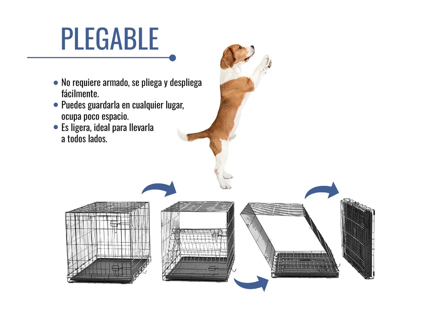 Jaula Metálica Plegable Para Mascotas