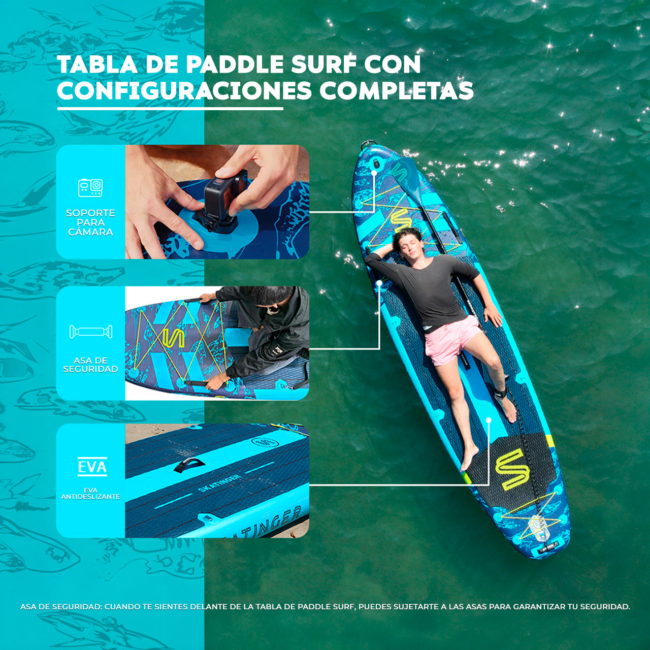 Paddle Board Inflable Asiaticus 11’6” con Accesorios