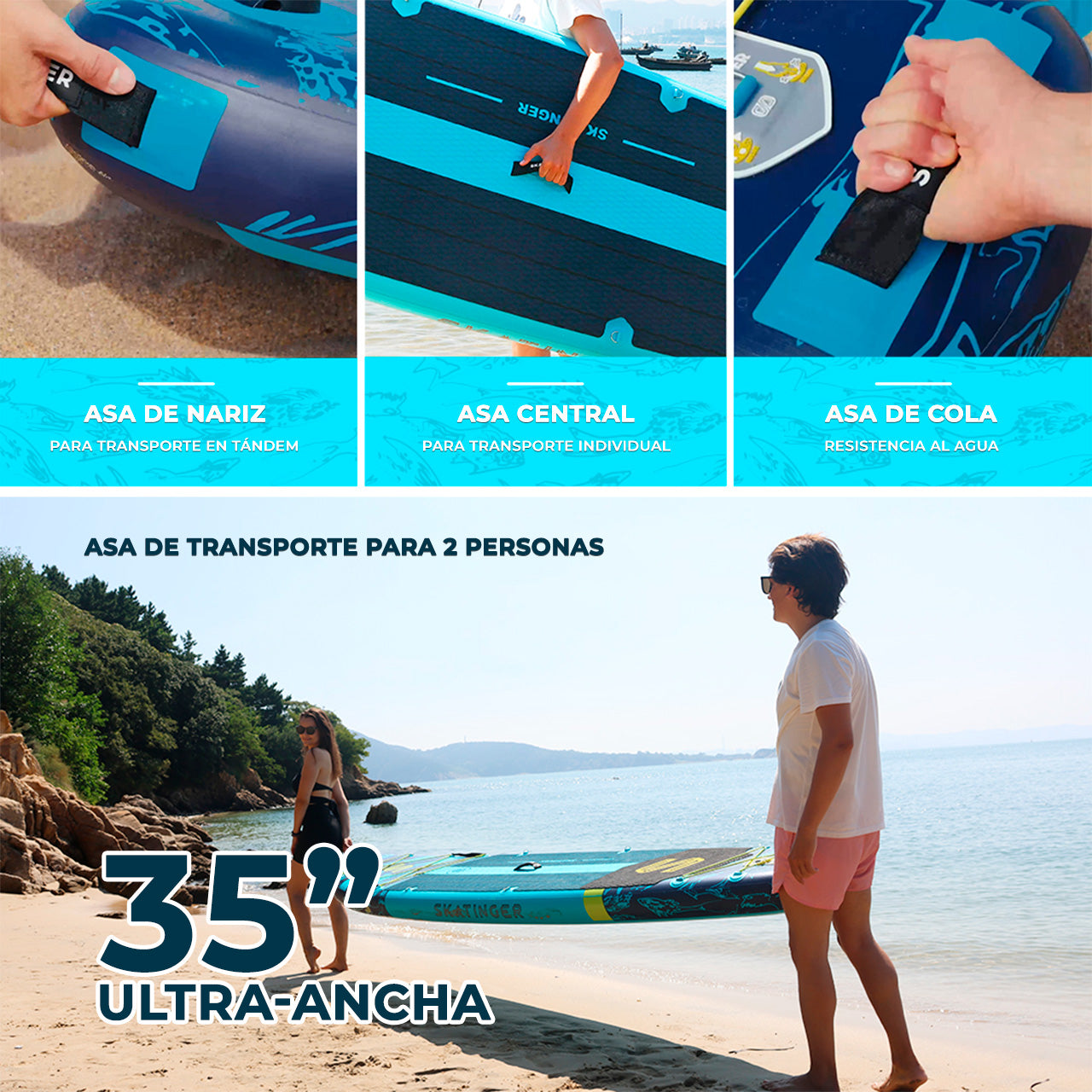 Paddle Board Inflable Asiaticus 11’6” con Accesorios