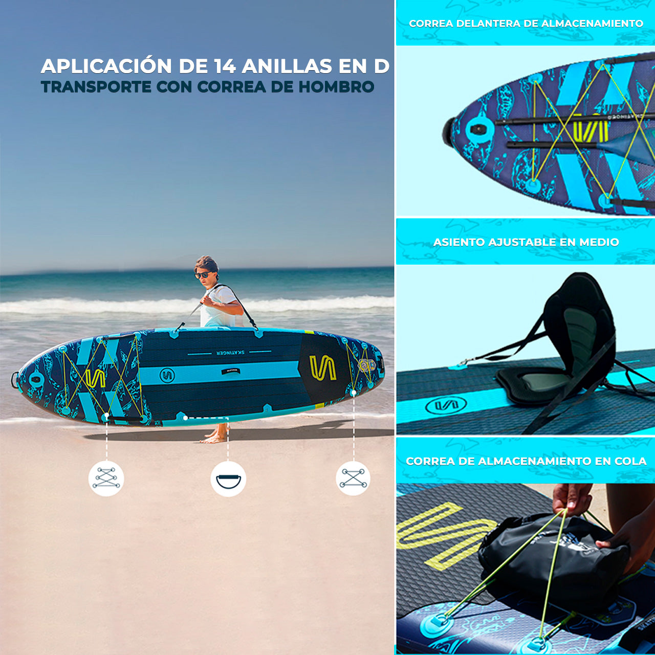 Paddle Board Inflable Asiaticus 11’6” con Accesorios