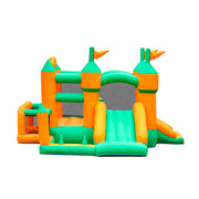 Brincolín Inflable Infantil Grande Banderín con Soplador 450W para Jardín y Fiestas
