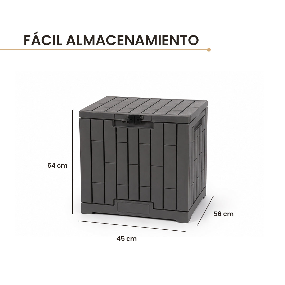 Baúl Organizador Gris de Plástico Gris