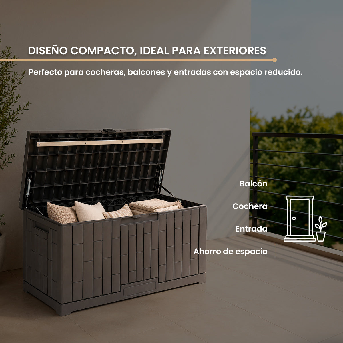 Baúl Organizador Gris de Plástico Gris
