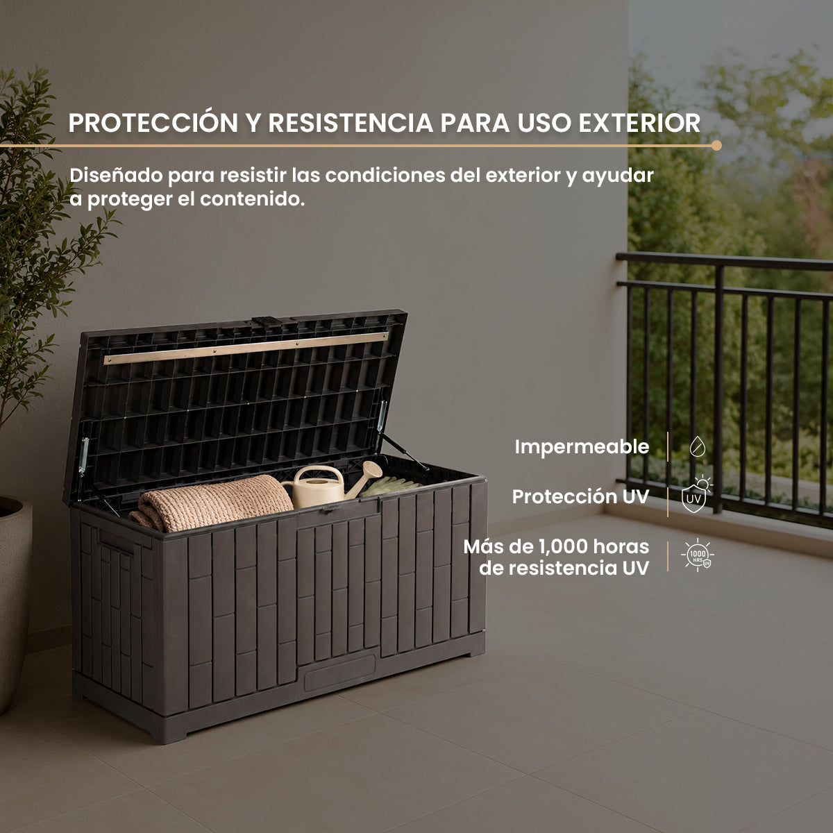 Baúl Organizador Gris de Plástico Gris
