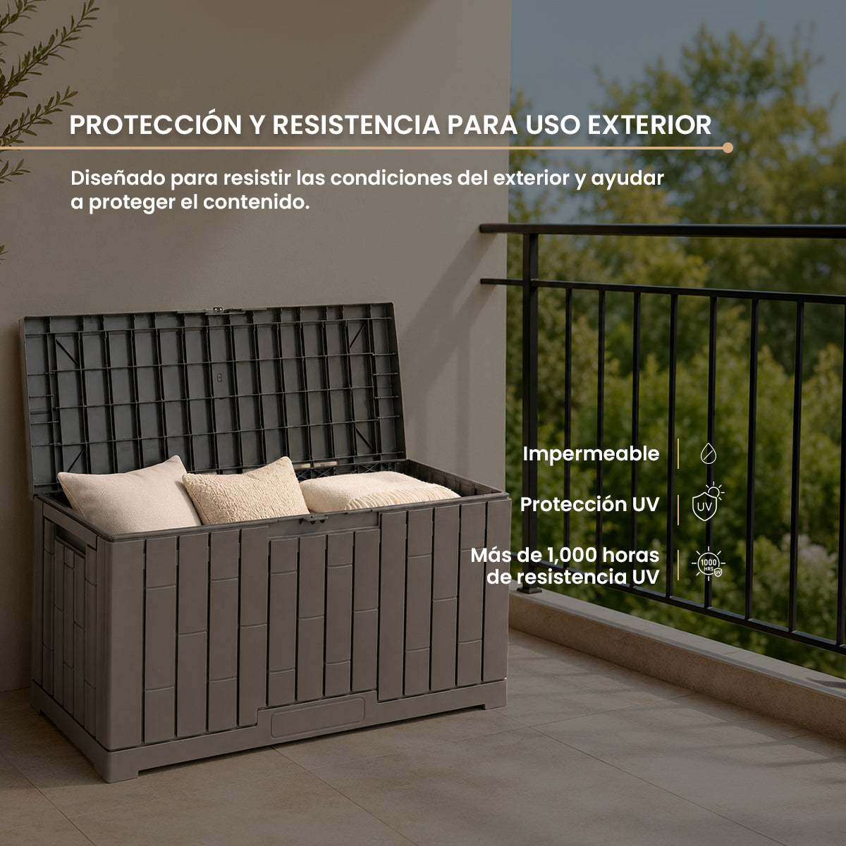 Baúl Organizador Gris de Plástico Gris