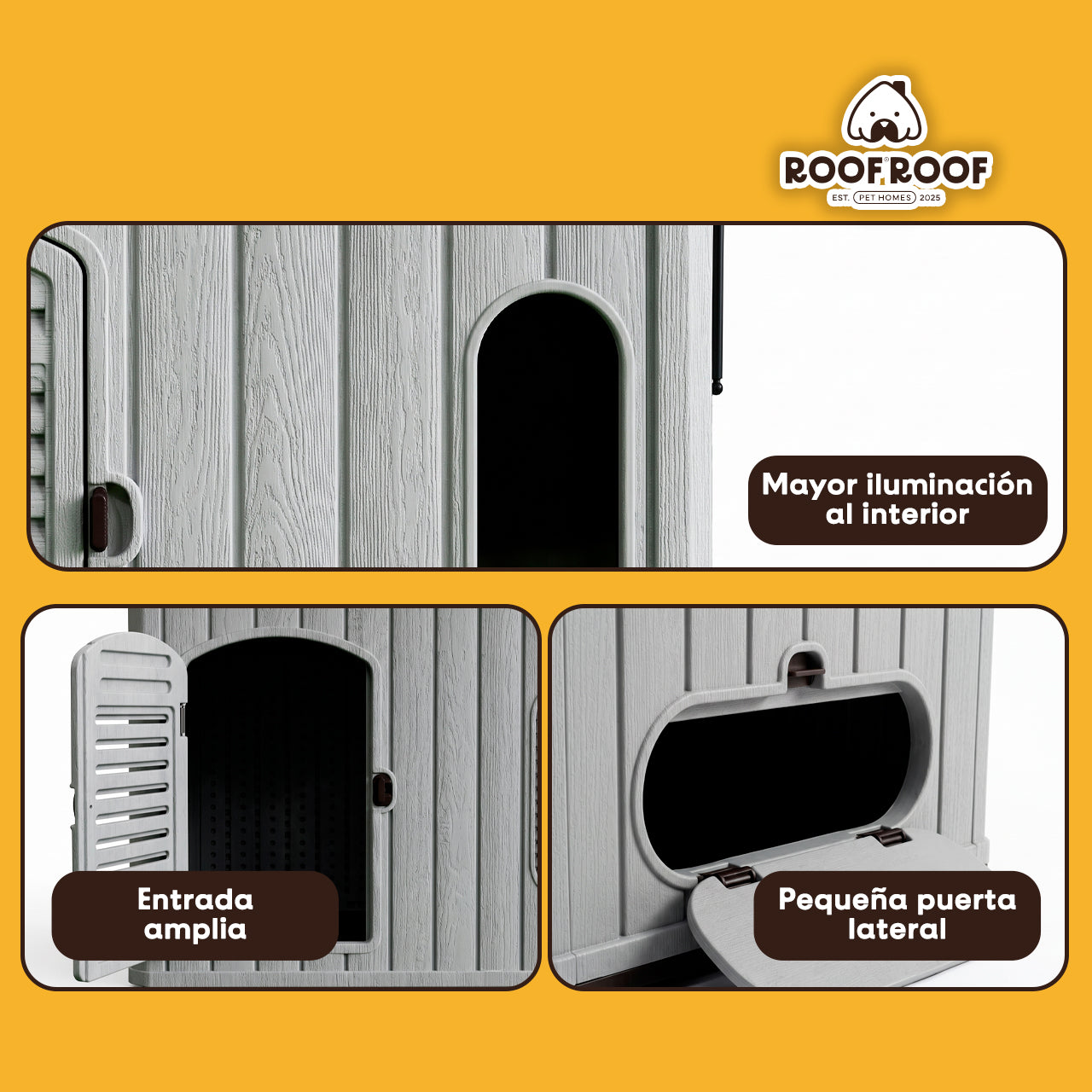 Casa para Perro Bunker Extra Grande Gris