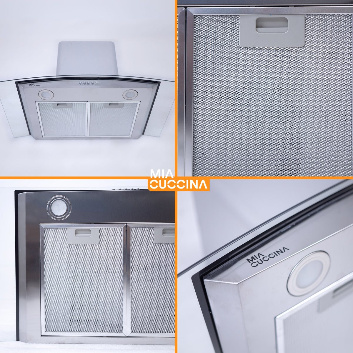 Campana extractora | Acero Inoxidable y Vidrio