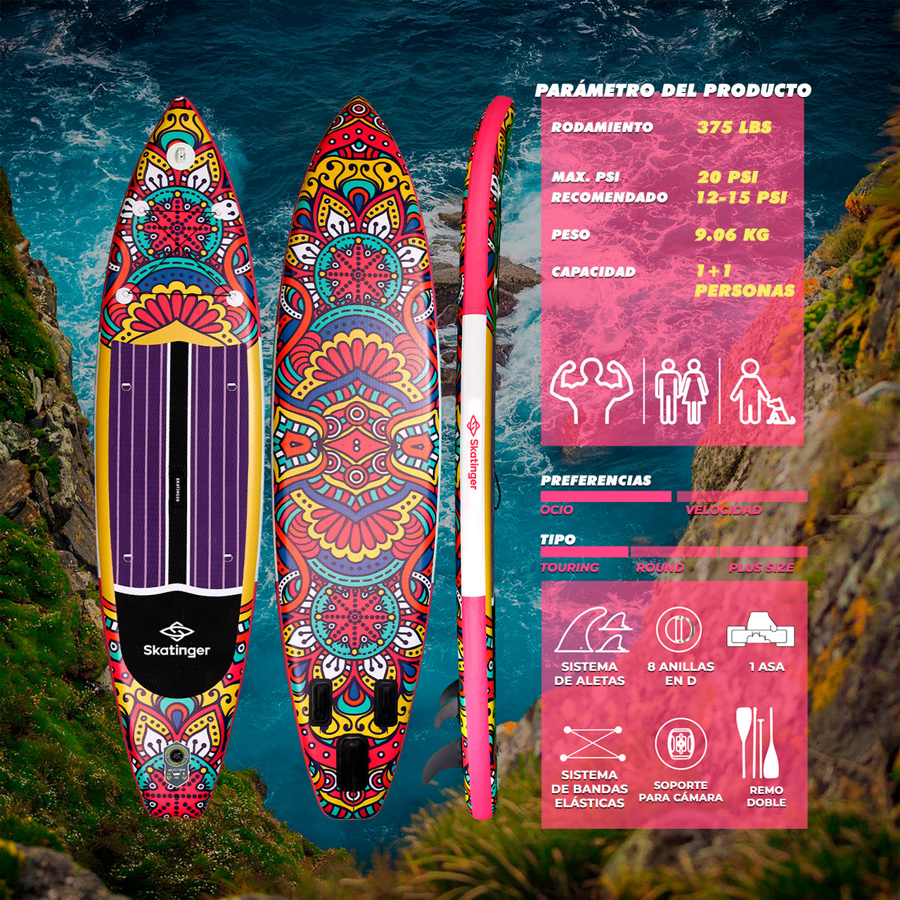 Paddle Board Inflable Circe 11’6” con Accesorios