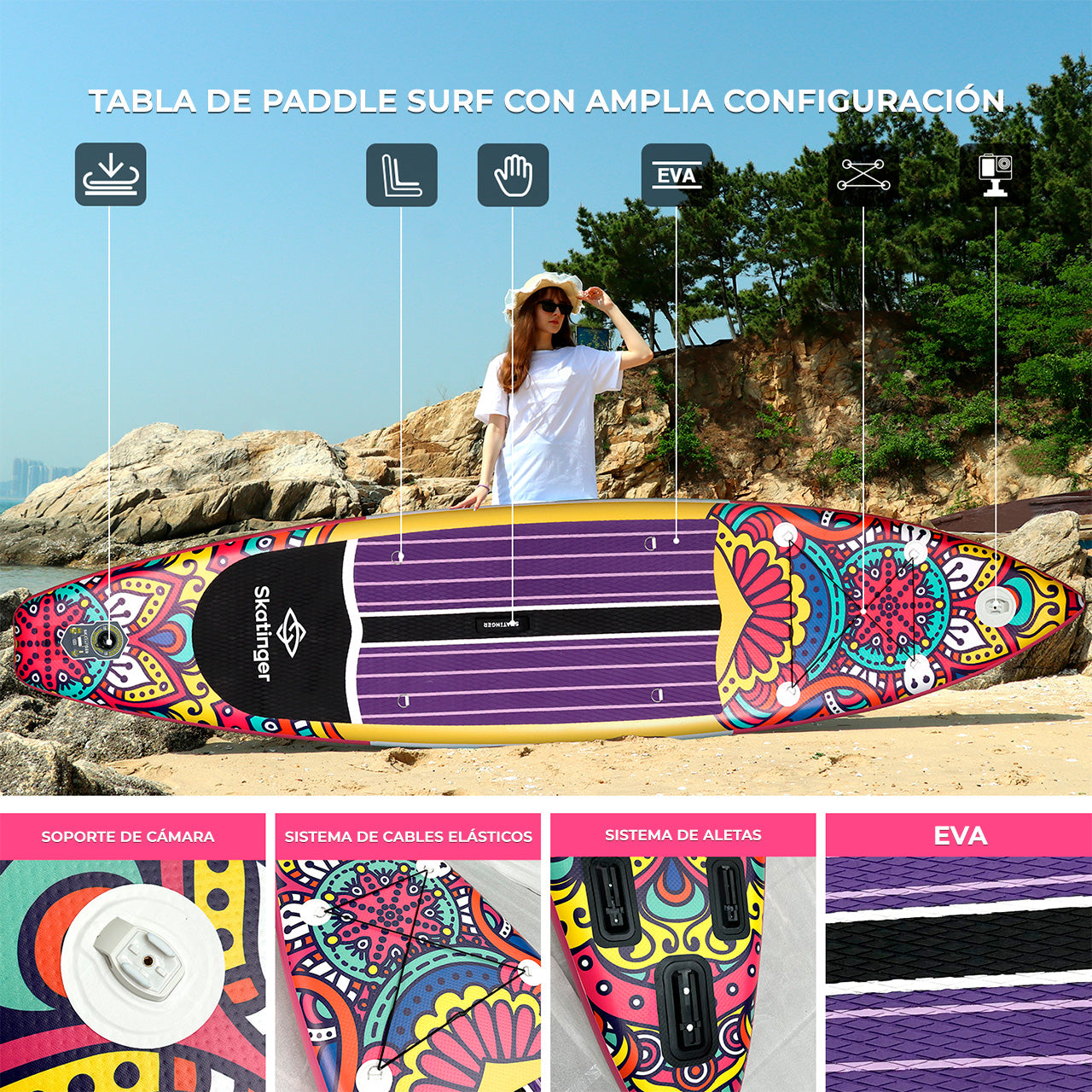 Paddle Board Inflable Circe 11’6” con Accesorios