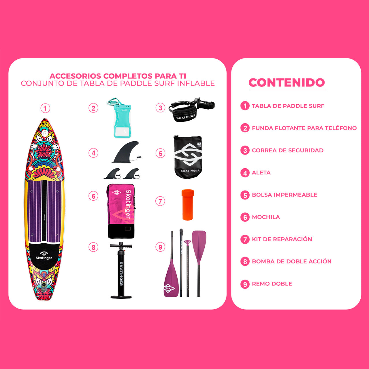 Paddle Board Inflable Circe 11’6” con Accesorios