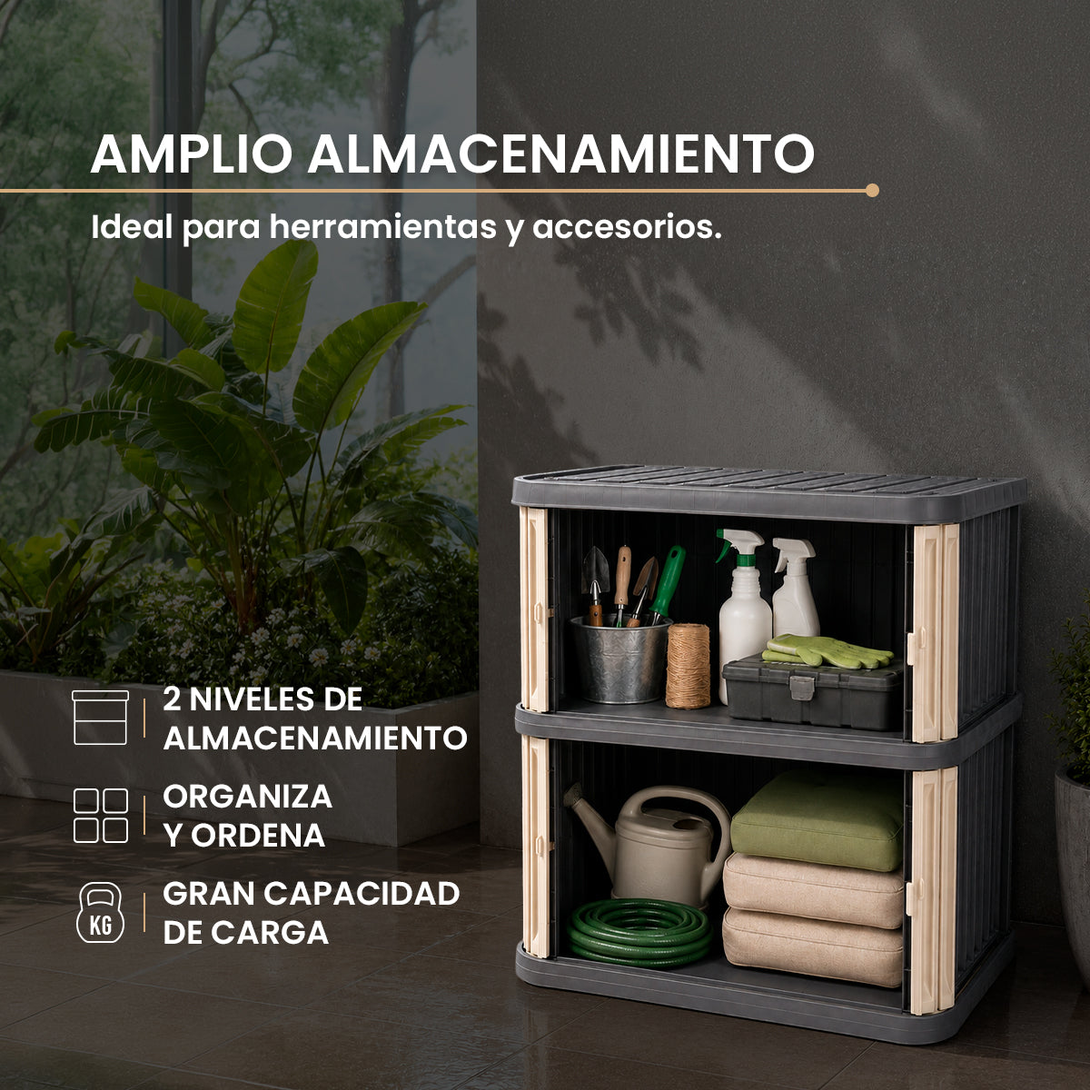 Armario Horizontal de Exterior Gris