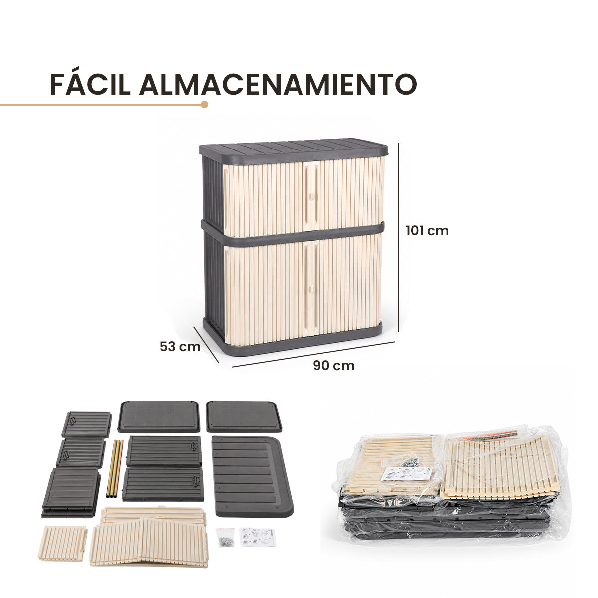 Armario Horizontal de Exterior Gris