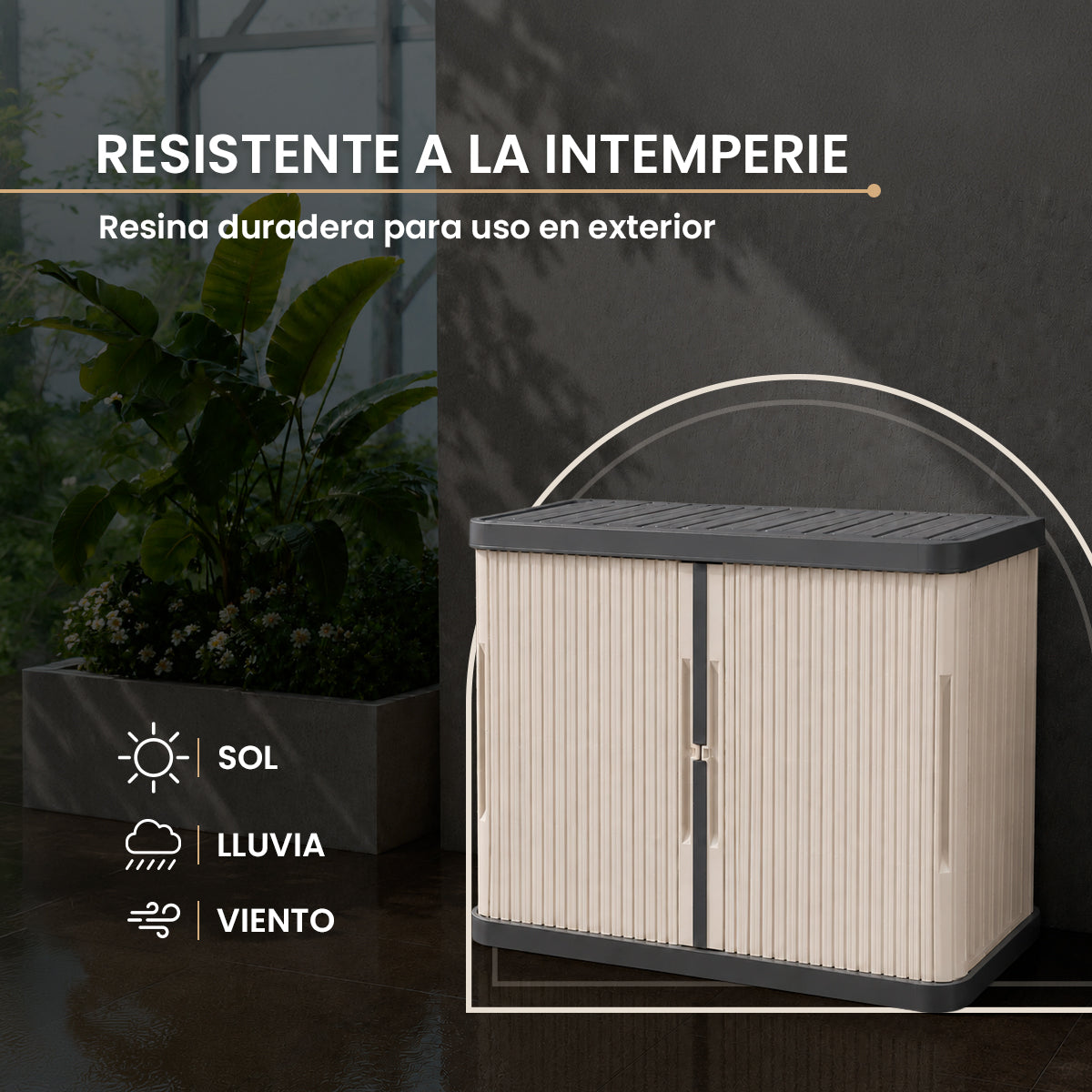 Armario Horizontal de Exterior Gris
