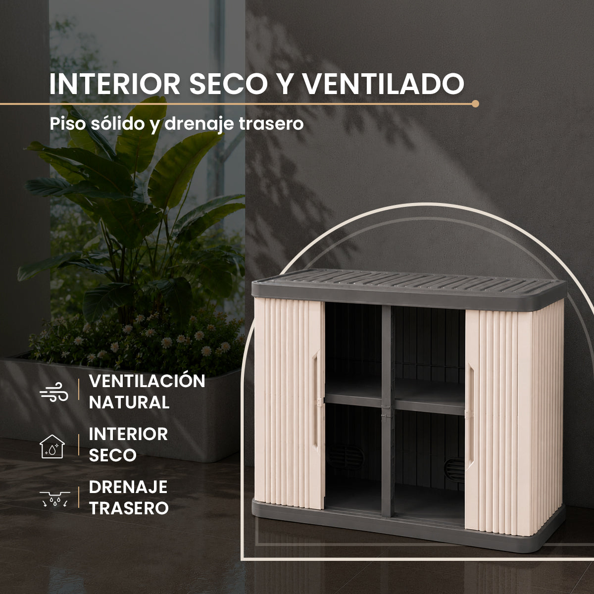 Armario Horizontal de Exterior Gris