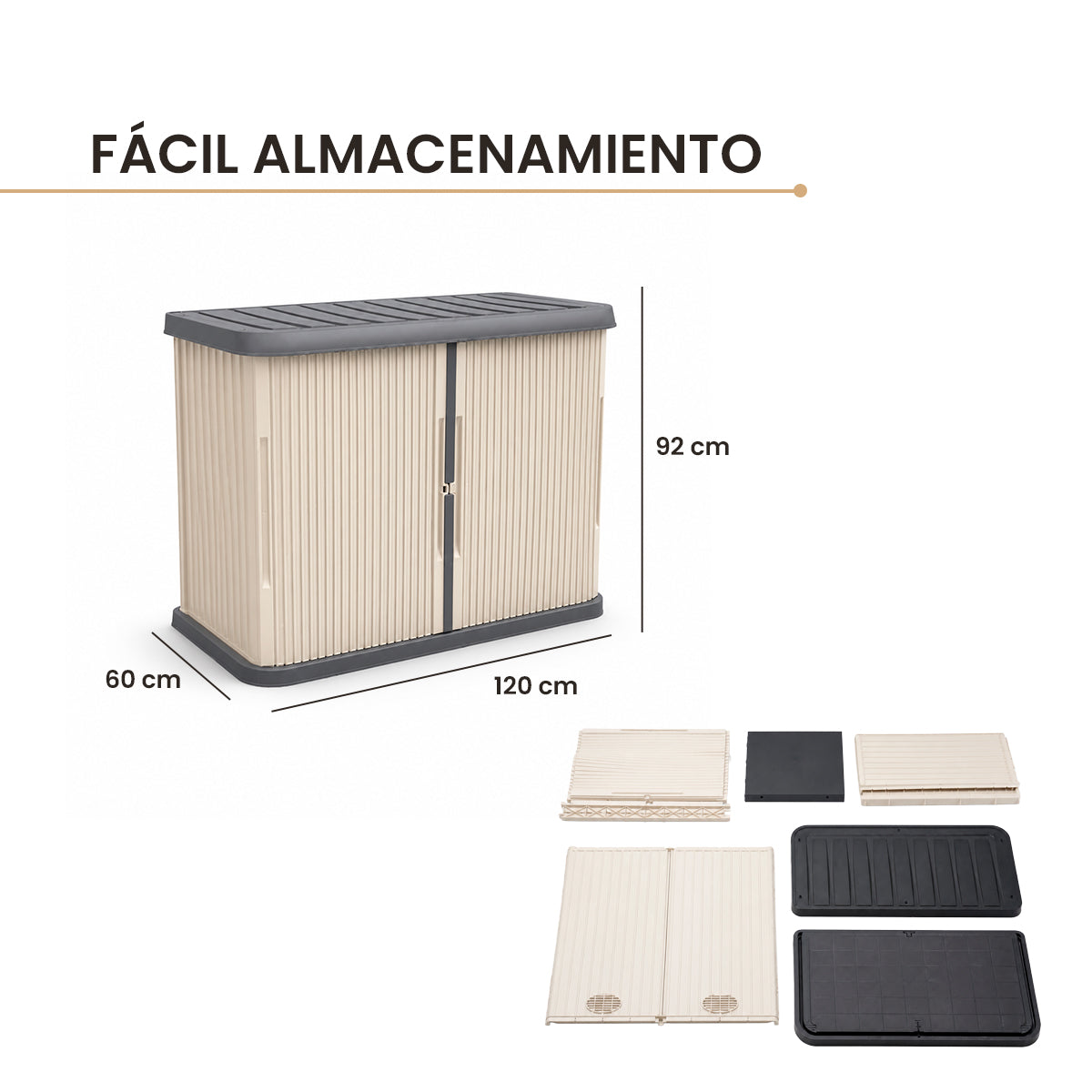 Armario Horizontal de Exterior Gris