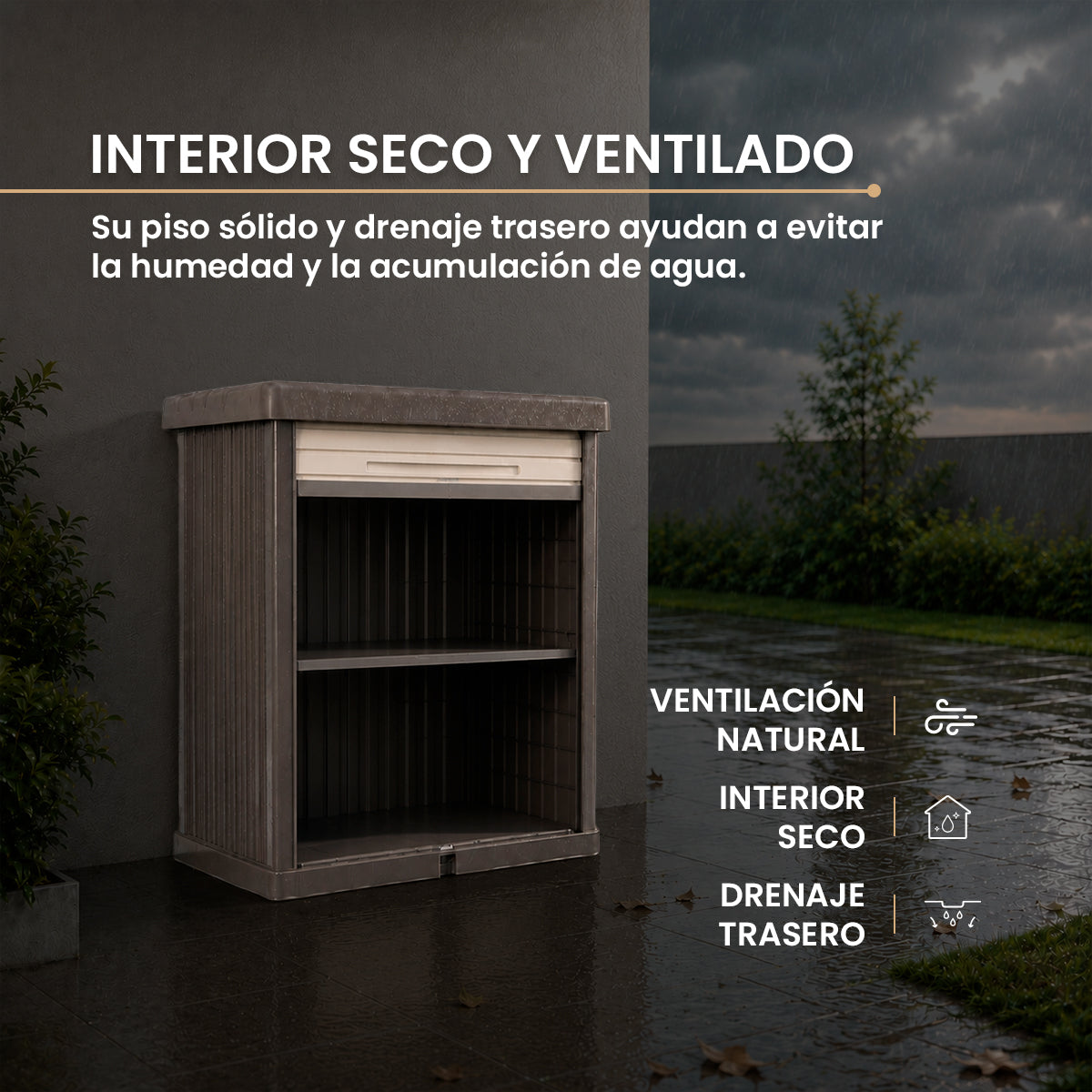 Armario Vertical de Exterior Gris