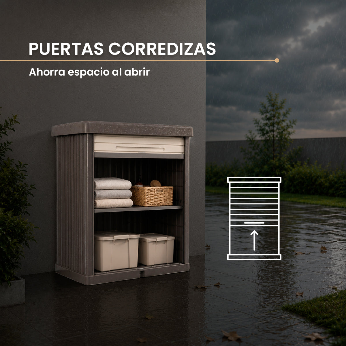 Armario Vertical de Exterior Gris
