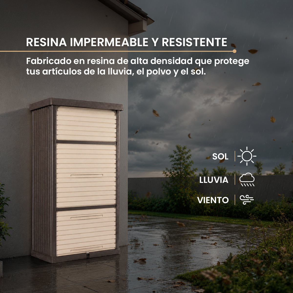 Armario Vertical de Exterior Gris