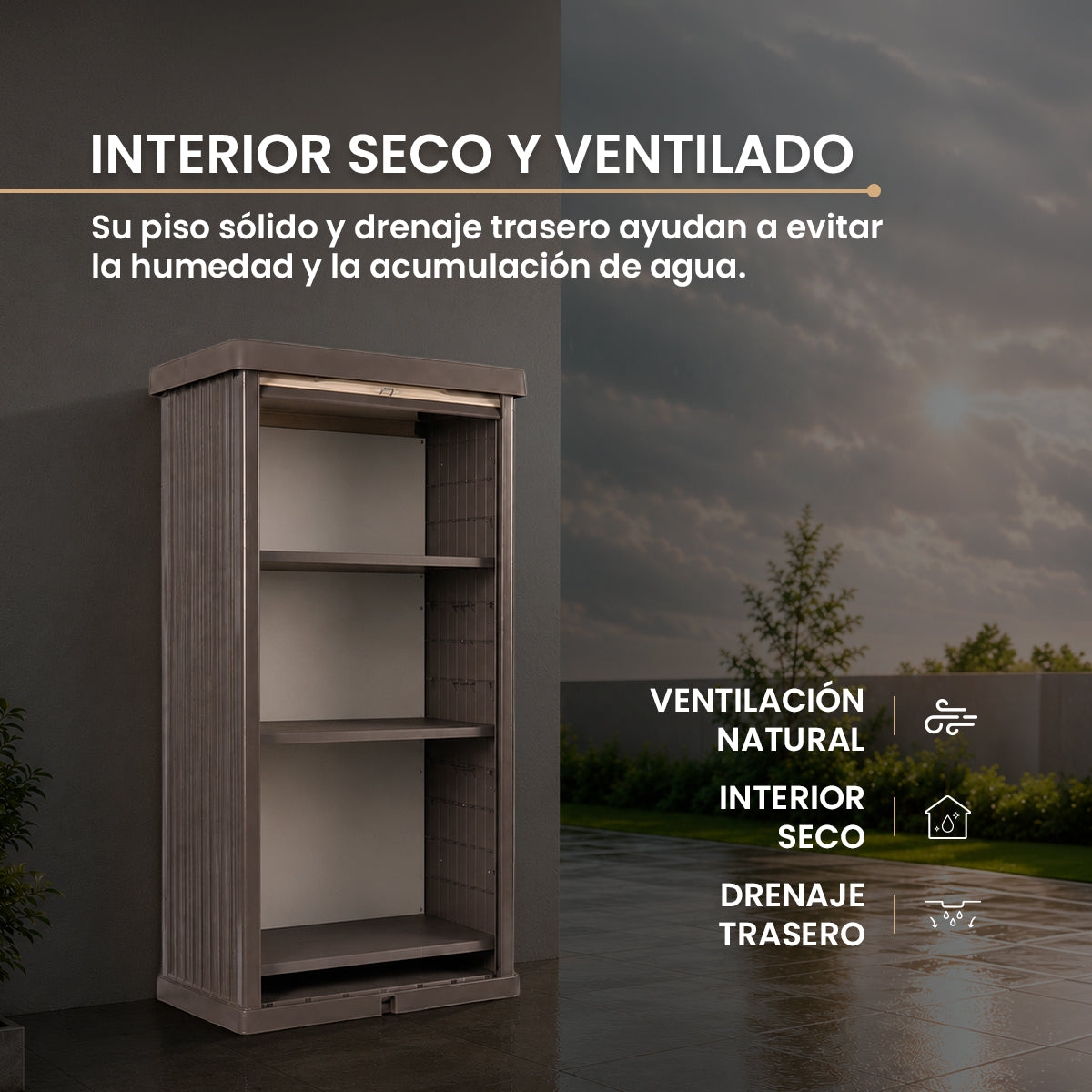 Armario Vertical de Exterior Gris