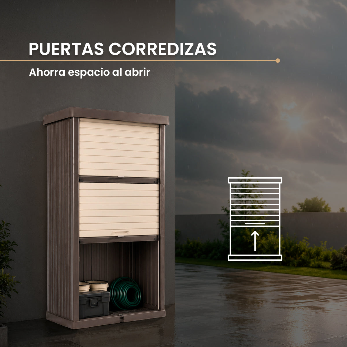 Armario Vertical de Exterior Gris