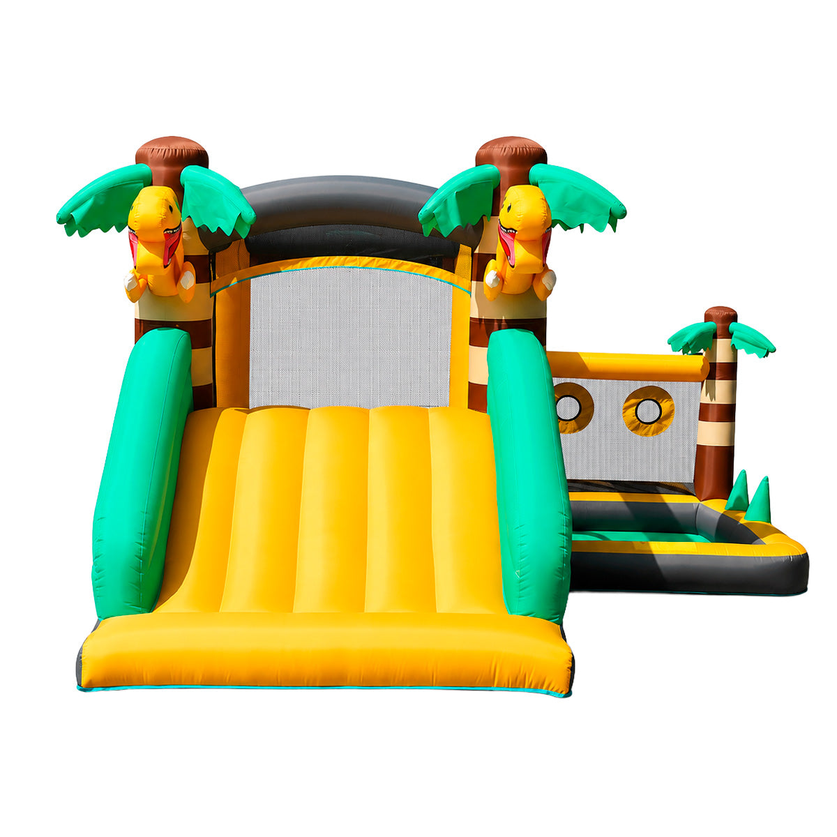 Brincolín Inflable Infantil Dinosafari con Soplador 350W y Accesorios para Jardín