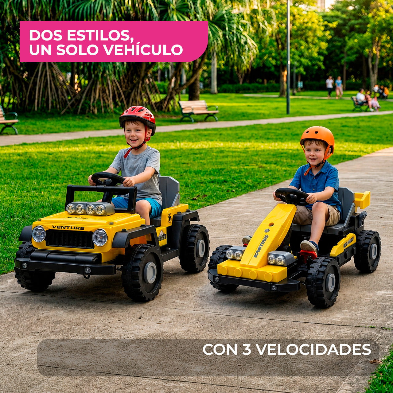 Go Kart Infantil Eléctrico 4X4 Cambiaforma 2 en 1