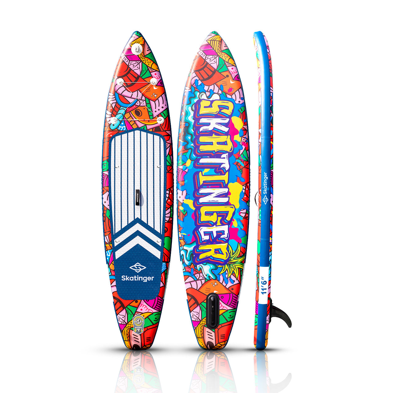 Paddle Board Inflable Graffiti Yellow / Red 11’6” con Accesorios