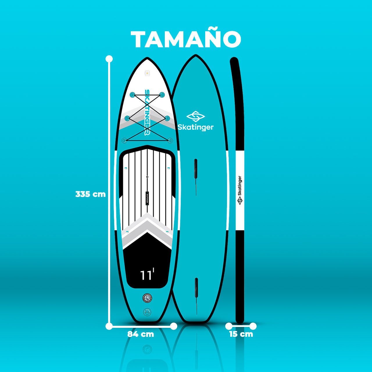 Paddle Board Inflable SKHSAC 11’ con Hard Sail y Accesorios