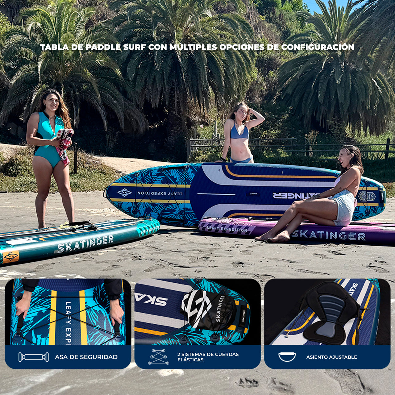 Paddle Board Inflable Leafy Expedition Green / Blue 11’6” con Accesorios