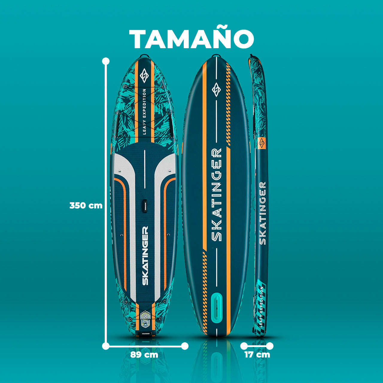 Paddle Board Inflable Leafy Expedition Green / Blue 11’6” con Accesorios