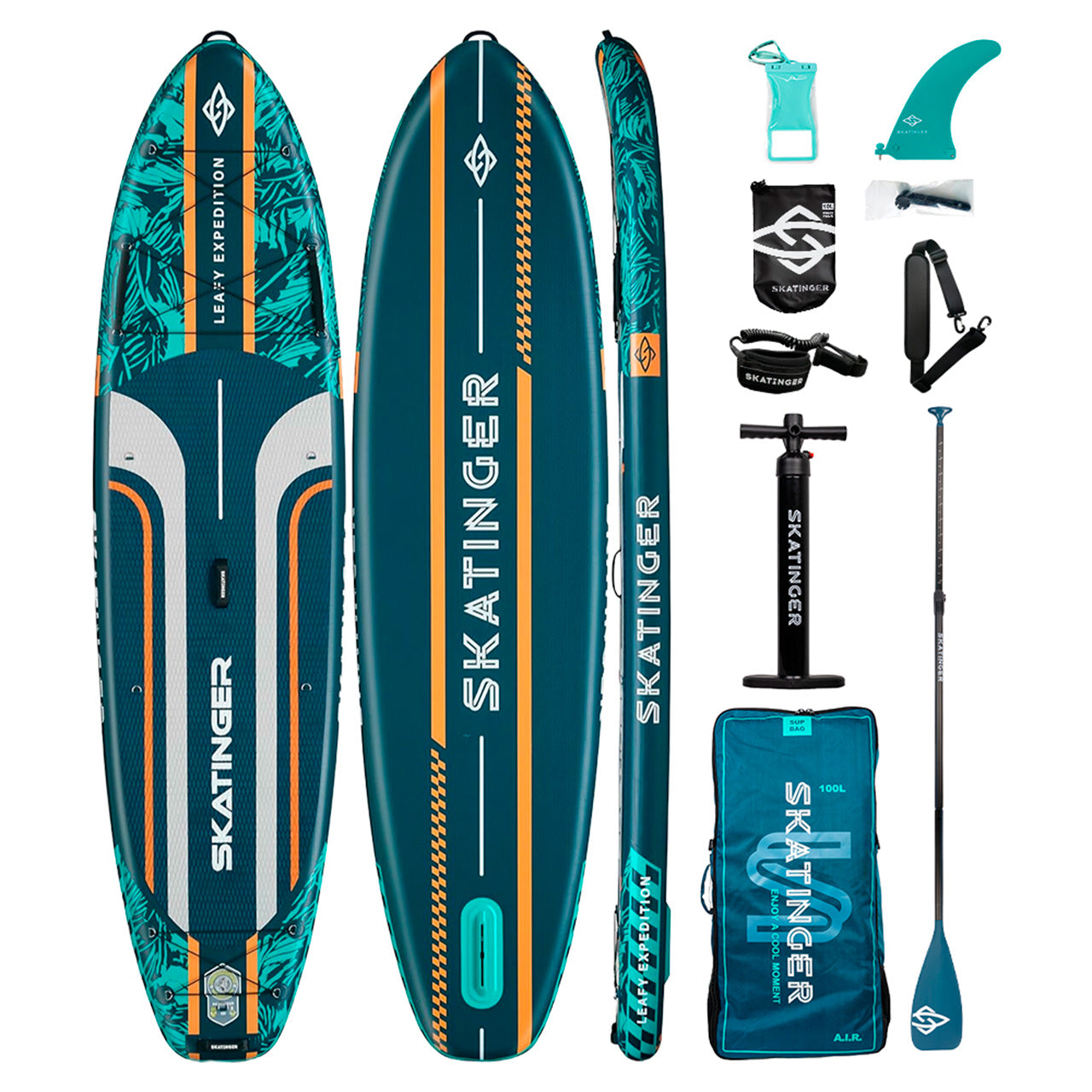 Paddle Board Inflable Leafy Expedition Green / Blue 11’6” con Accesorios