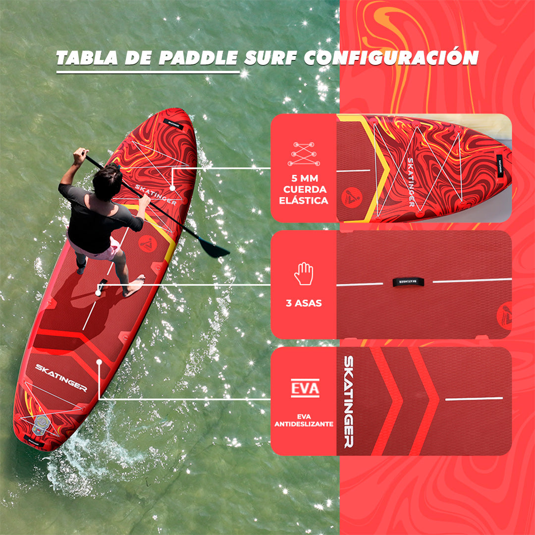 Paddle Board Inflable Magma Red 11’6” con Accesorios