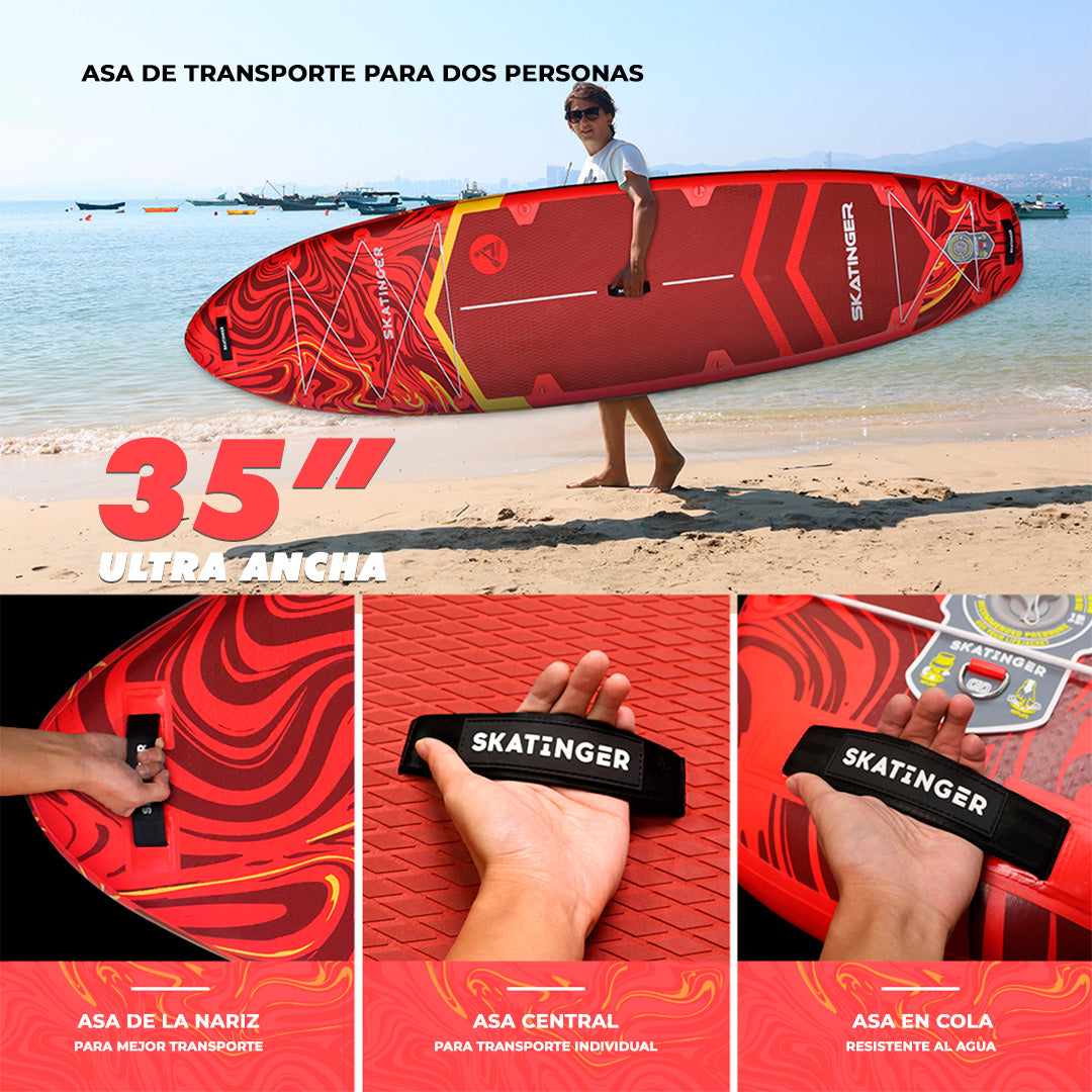 Paddle Board Inflable Magma Red 11’6” con Accesorios