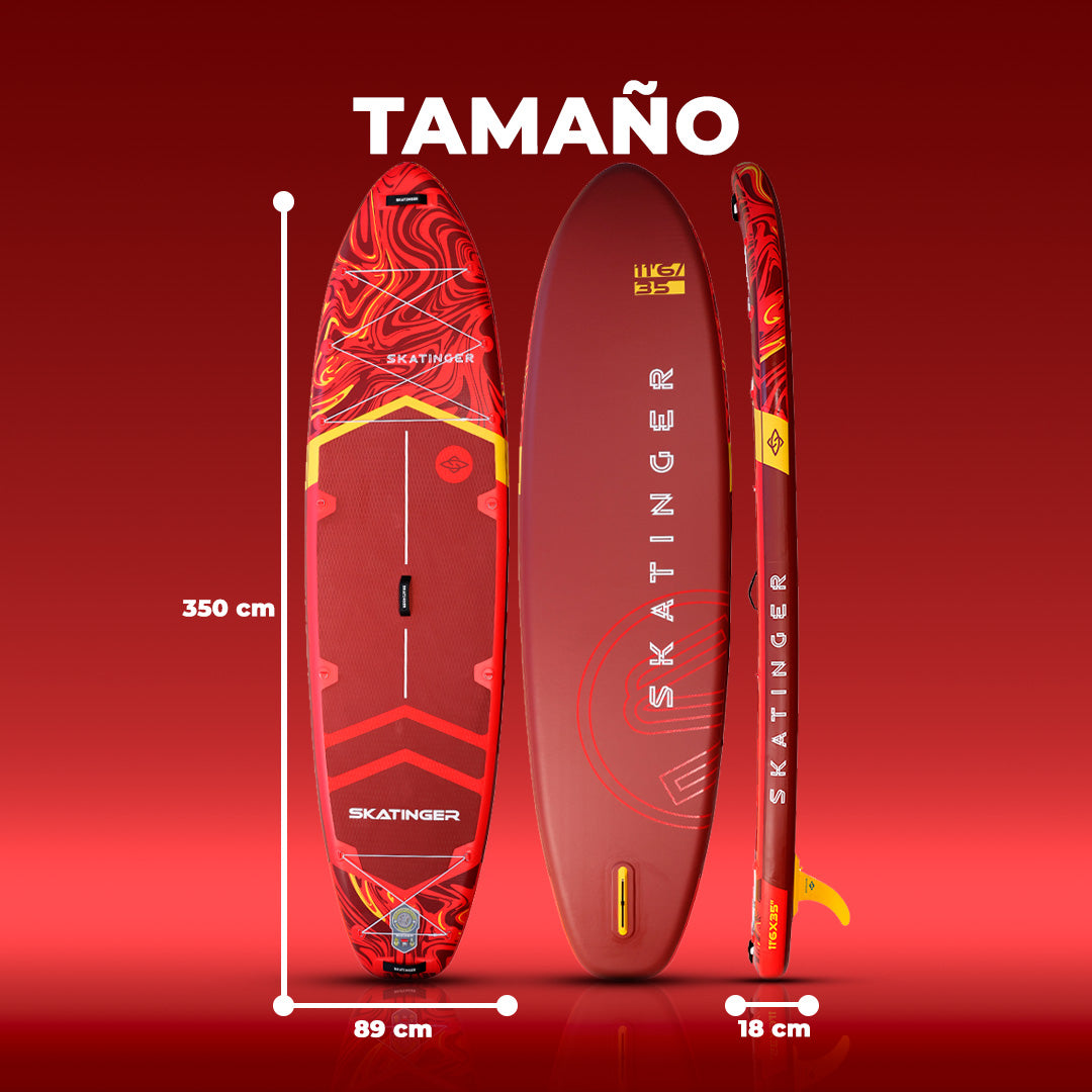 Paddle Board Inflable Magma Red 11’6” con Accesorios