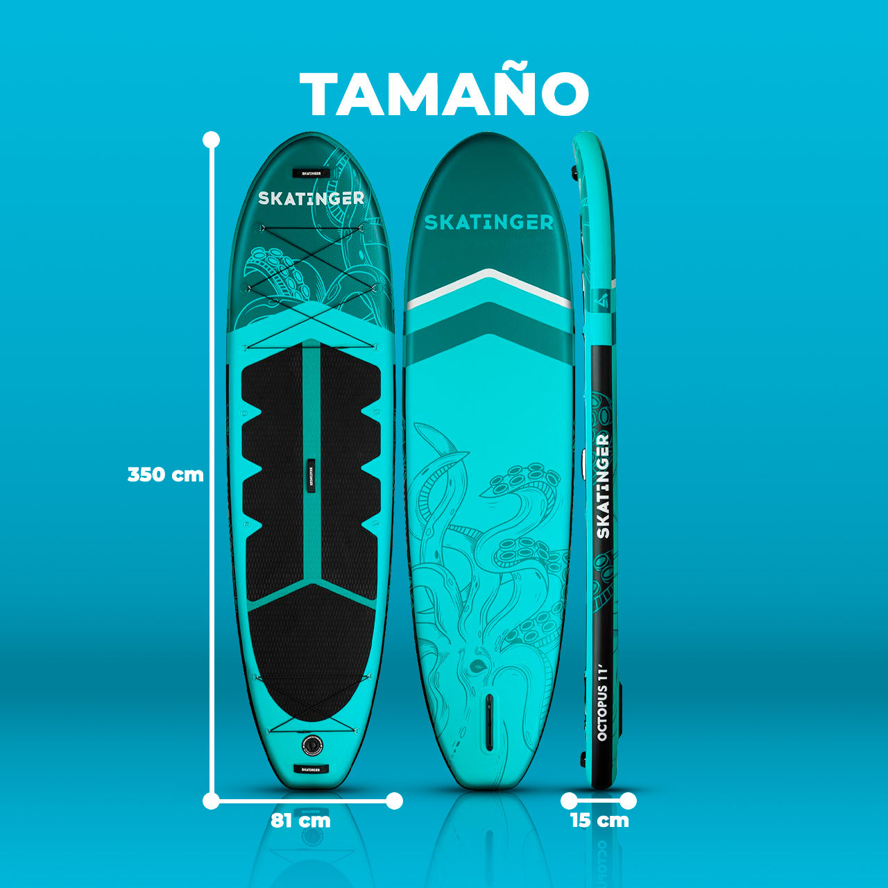 Paddle Board Inflable Octupus 11’ con Accesorios