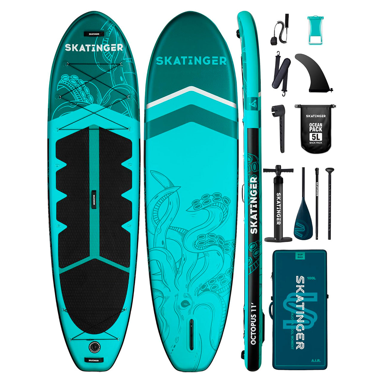 Paddle Board Inflable Octupus 11’ con Accesorios