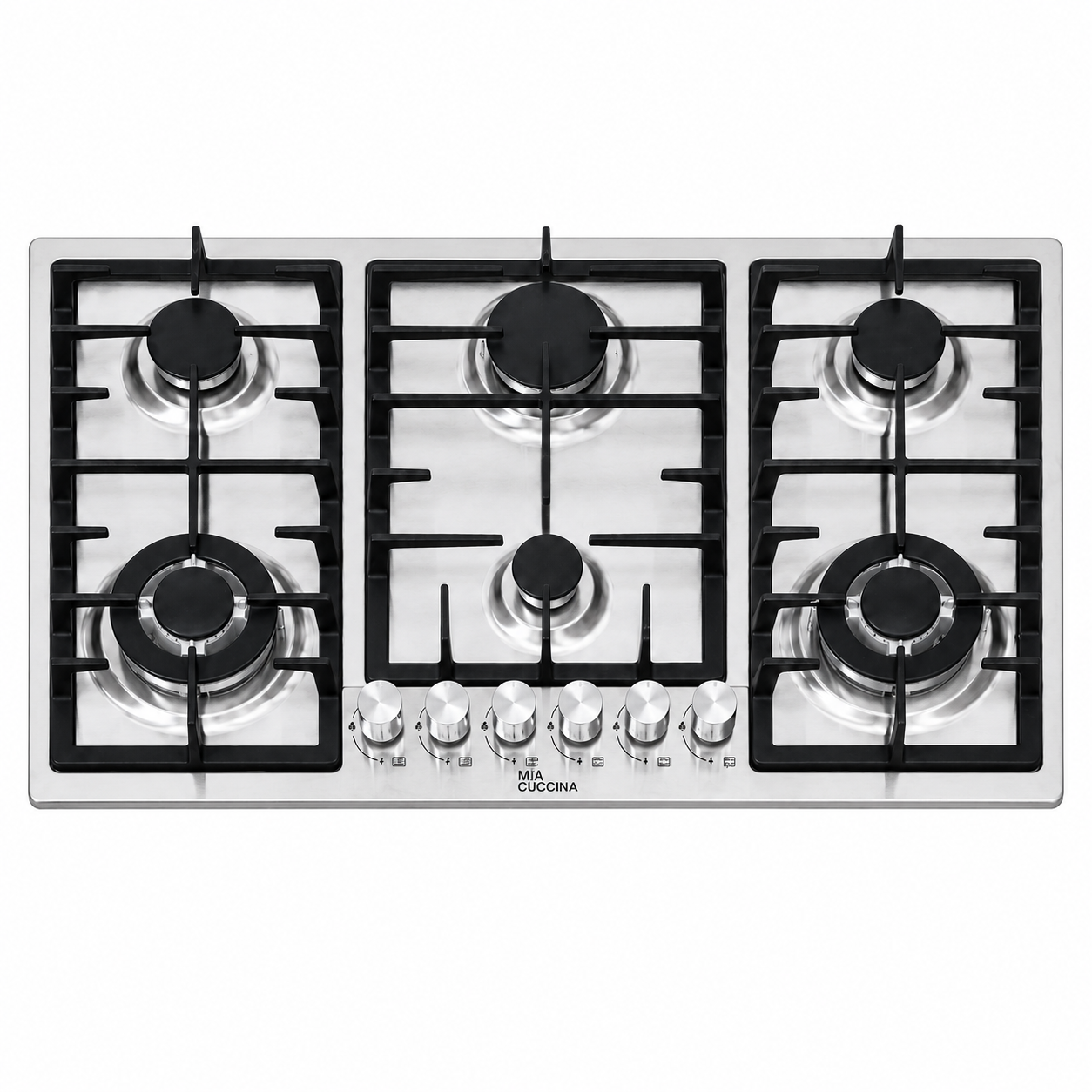 Parrilla de Gas Empotrable 86 cm de Acero Inoxidable con 6 Quemadores