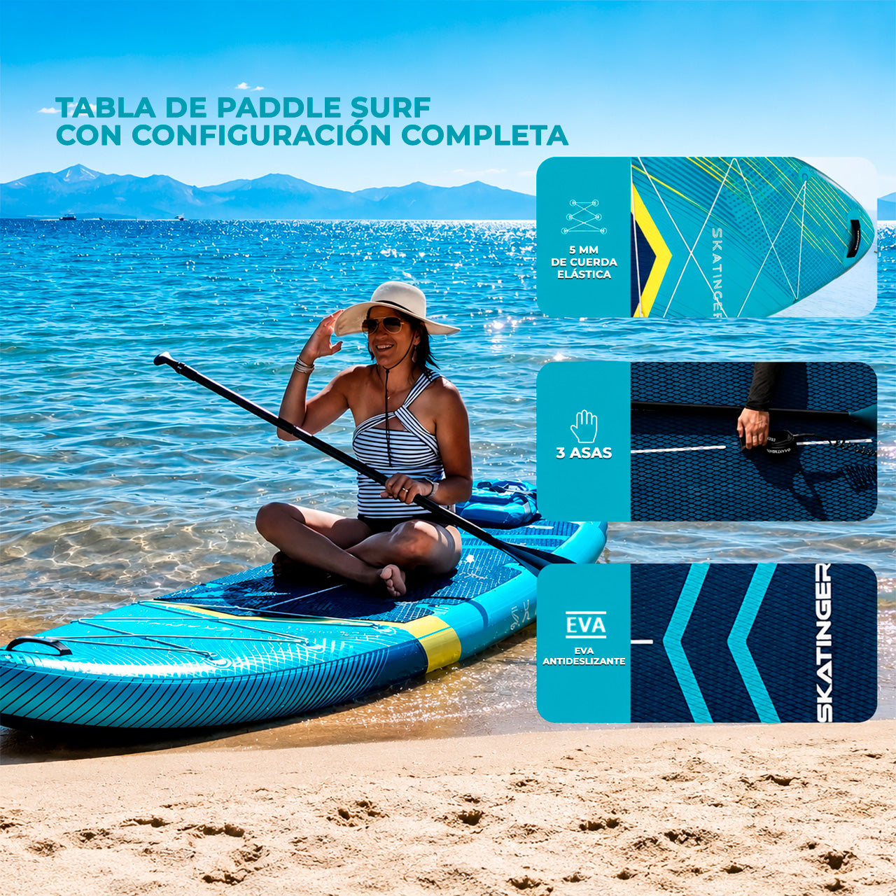 Paddle Board Inflable Prana Light Blue 11’6” con Accesorios