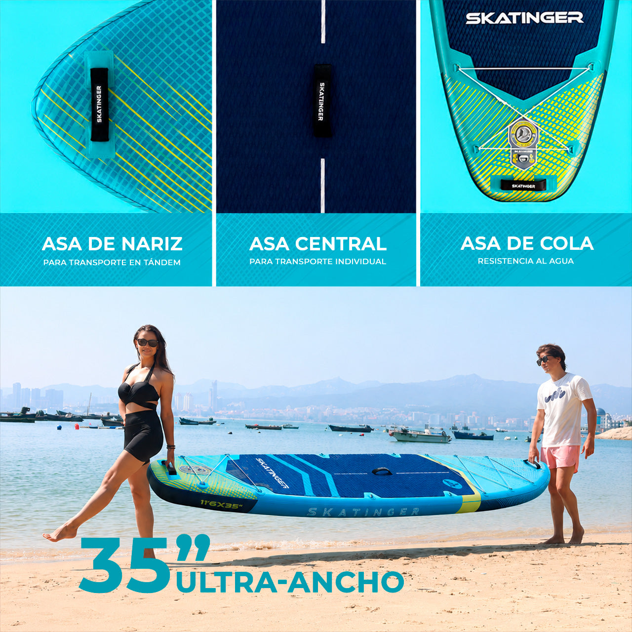 Paddle Board Inflable Prana Light Blue 11’6” con Accesorios